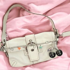 COACH Soho Shoulder Bag All Leather White